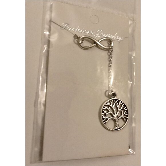 Tree of Life Silver Necklace Infinity Pendant Fashion Jewelry Women Chain 20 inc - Picture 4 of 8